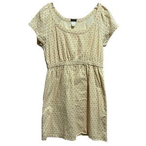J. Crew Tea Stain Retro Red Swiss Dot Puff Sleeve Elastic Waist Cotton Dress Sm